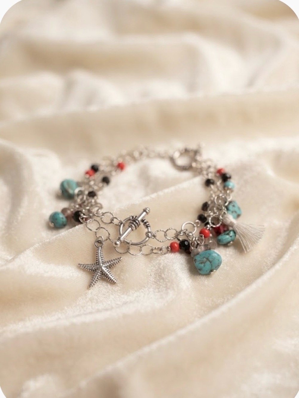 Avon Silvertone charm bracelet and earrings